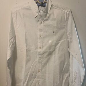 NWT Men’s Tommy Hilfiger white button up dress shirt size small